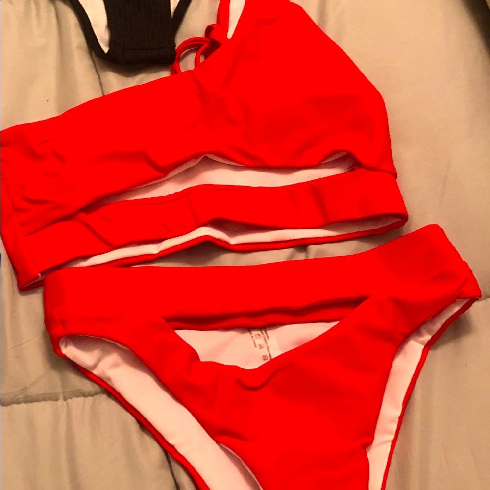 Red shein bathing suit